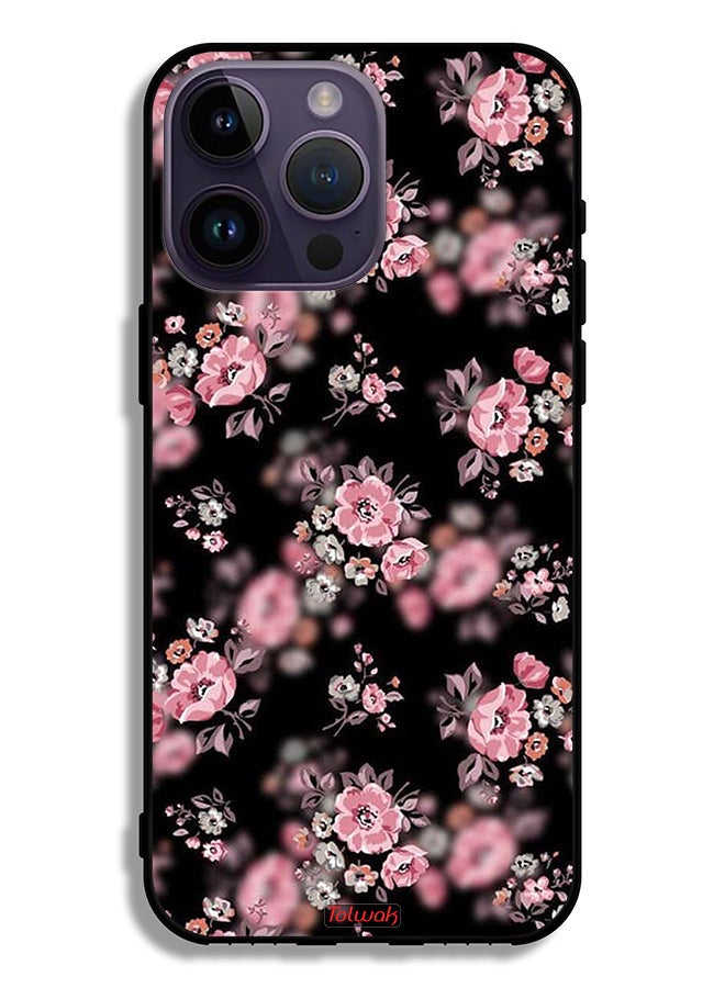 Tolwak Apple iPhone 14 Pro Max Protective Case Portrait Flowers Pattern - Image 2