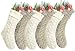 Kunyida 18 Khaki and Ivory Knit Christmas Stockings6 Pack - Image 2