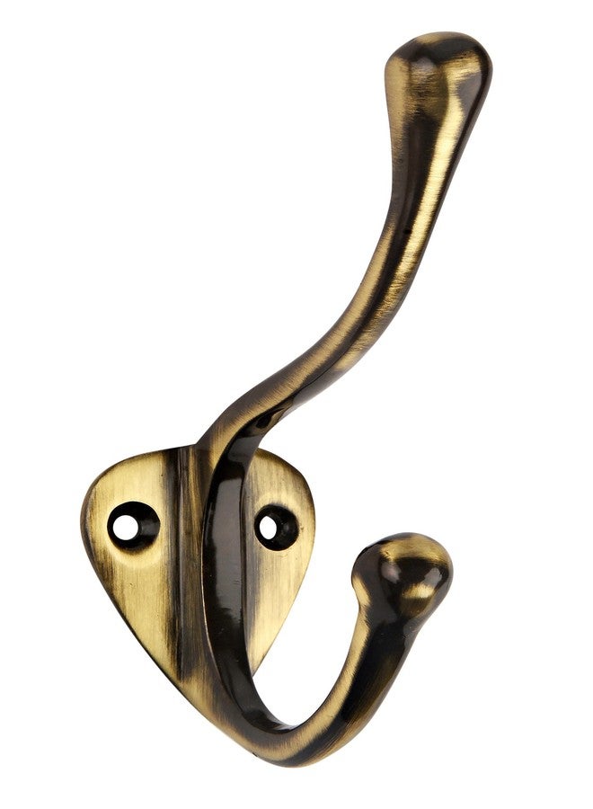 HOBKNOBS (Set of 6 Antique Brass Wall/Wooden Mounted (H) Hook Hanger - Brownish Gold (6) - Image 2