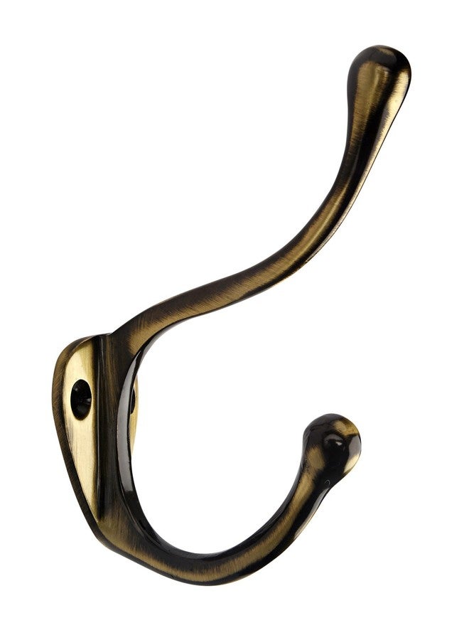 HOBKNOBS (Set of 6 Antique Brass Wall/Wooden Mounted (H) Hook Hanger - Brownish Gold (6) - Image 3