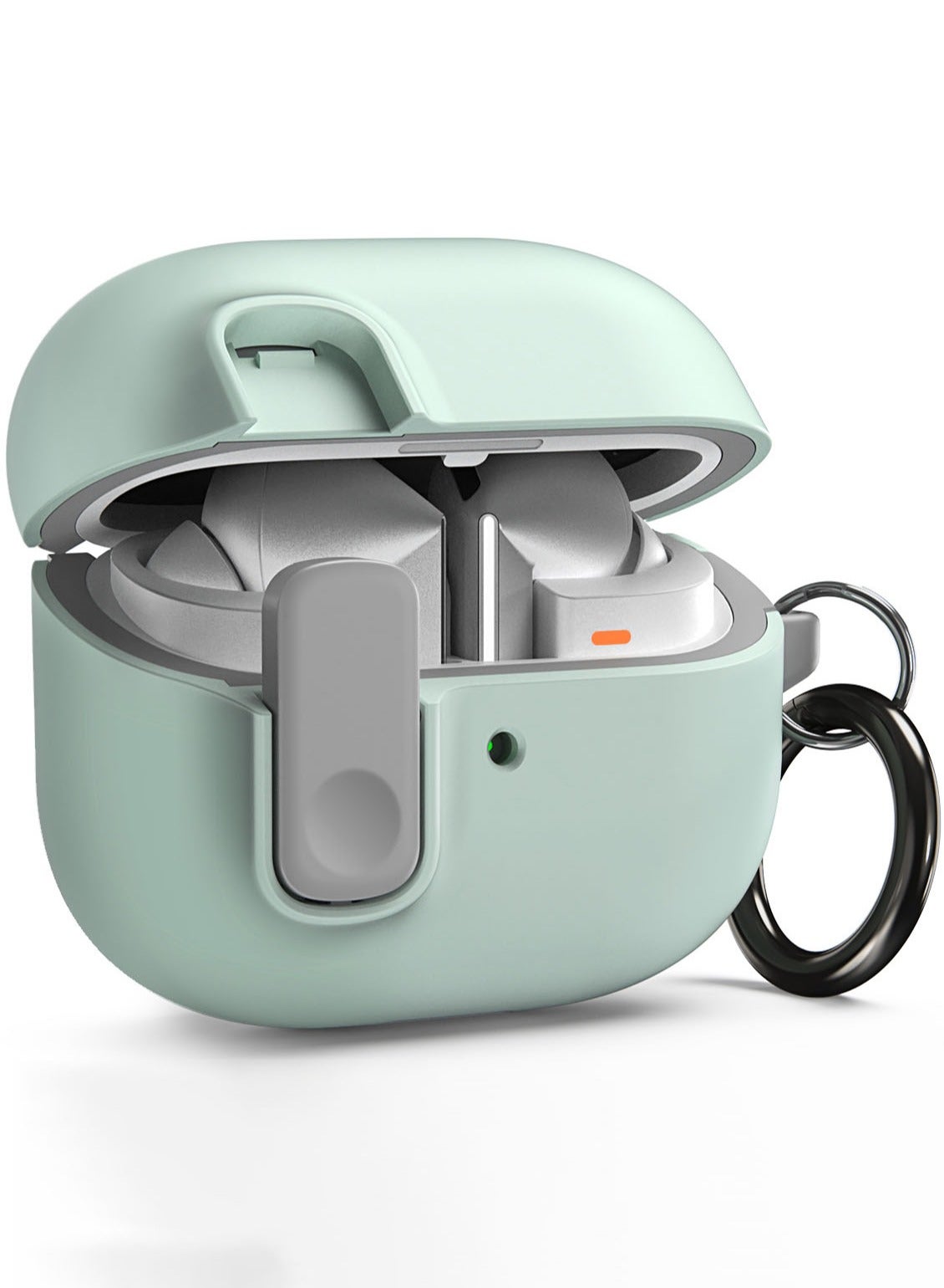 VRS Design Modern Lock Galaxy Buds 3 Pro Case and Buds3 Case Cover Secure Lock Protection with Carabiner (2024) - Marine Green