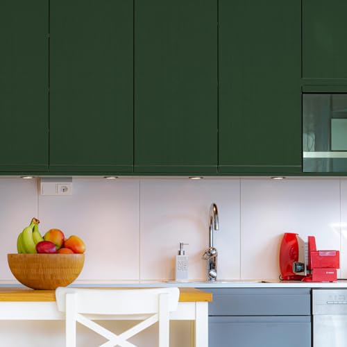 Sevalo Olive Green Peel and Stick Wallpaper Green Contact Paper for Cabinets and Drawers Textured Embossed Self Adhesive Removable Wallpaper Bedroom Bathroom Waterproof Dark Room 15.7inW 78.7inL - Image 4