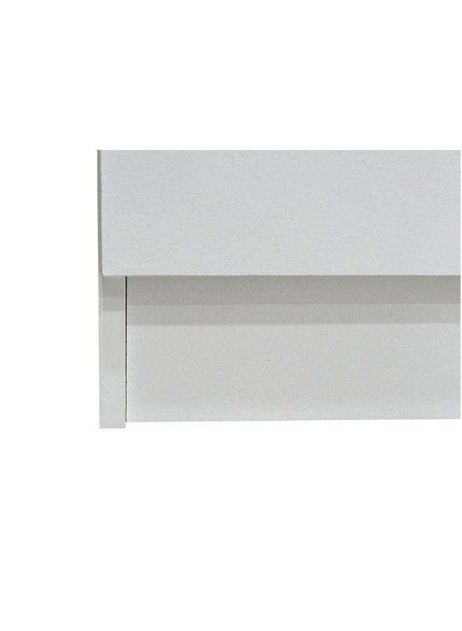 DANUBE HOME Supreme 4-Door Wardrobe With Mirror For Hanging Clothes Extra Sturdy Rack Storage Organiser Modern Design Space Saving Cabinets For Bedroom - White - Image 4