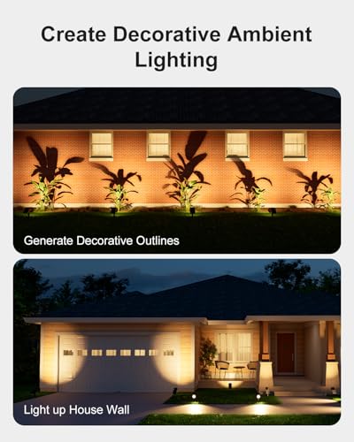 FALOVE Solar Power Spot Lights Outdoor Waterproof for Christmas Decorations, Flag, Tree, Wreath, Santa Claus, Snowman, Bright LED Landscape Lamp Uplights for Outside Garden, Yard, Patio, Sidewalk,Warm White - Image 5