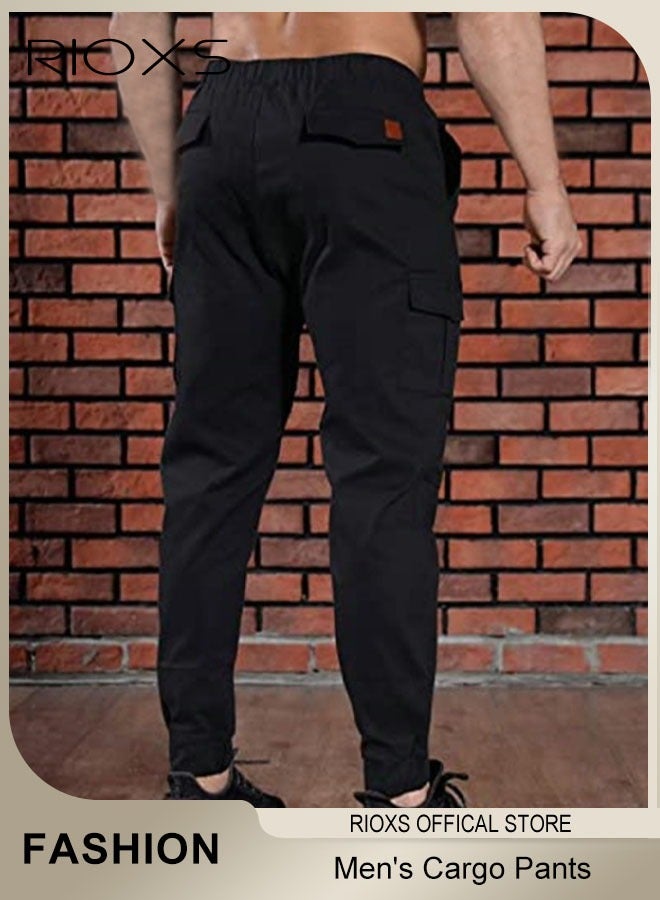 ريوكس بنطلون بضائع الرجال، بنطلون رياضي بنطلون رياضي قابل للتنفس، بنطلون مريح مرن مع الجوز، أزياء عدائين بنطلون رياضي للرجال، نادي رياضي بنطلون رياضي بنطلون رجال بنطلون طويل - Image 5