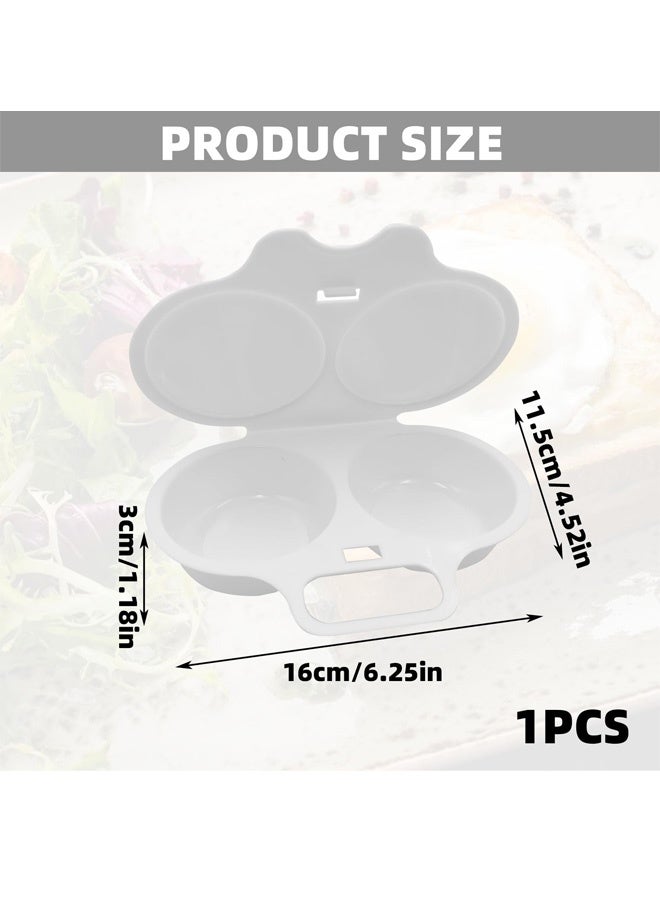 Microwave Egg Poacher, Plastic Egg Poacher Microwave White Poached Egg Maker, Microwave Eggs Capacity Poached, Egg Steamer Cups, Egg Maker and Microwave Egg Boiler Poacher for Home Breakfast - Image 2
