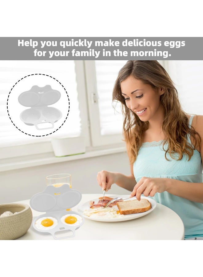 Microwave Egg Poacher, Plastic Egg Poacher Microwave White Poached Egg Maker, Microwave Eggs Capacity Poached, Egg Steamer Cups, Egg Maker and Microwave Egg Boiler Poacher for Home Breakfast - Image 5