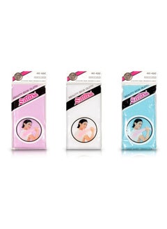 Salux Bath Towel Purple White Blue 3 Count Pack  - Image 1