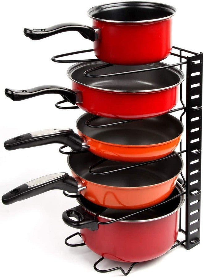 GLIVE (LABEL) Adjustable Multipurpose Pan & Pot Tawa Rack Holder Stand Plate Dish Lid Tray Utensils Cookware Storage Shelf Organizer For Kitchen - Image 1