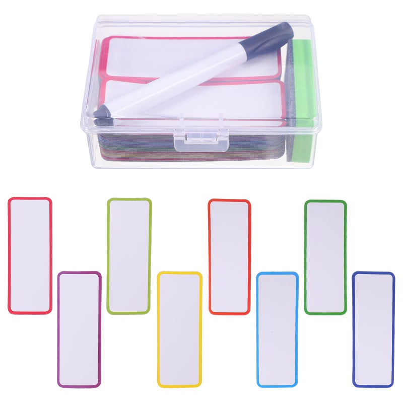54pcs Magnetic Dry Erase Labels Reusable Magnetic Label For White Board Locker - Image 1