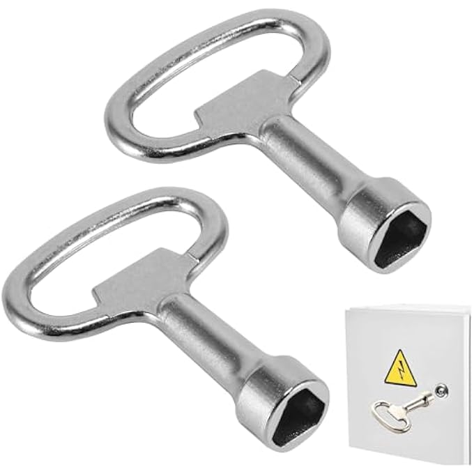 2PCS METER BOX KEY, TRIANGLE GAS METER ELECTRIC BOX KEY, METER CUPBOARD KEY BIN KEY FOR GAS WATER ELECTRIC METER BOX CABINET AND GAS BOX ACCESS - Image 2