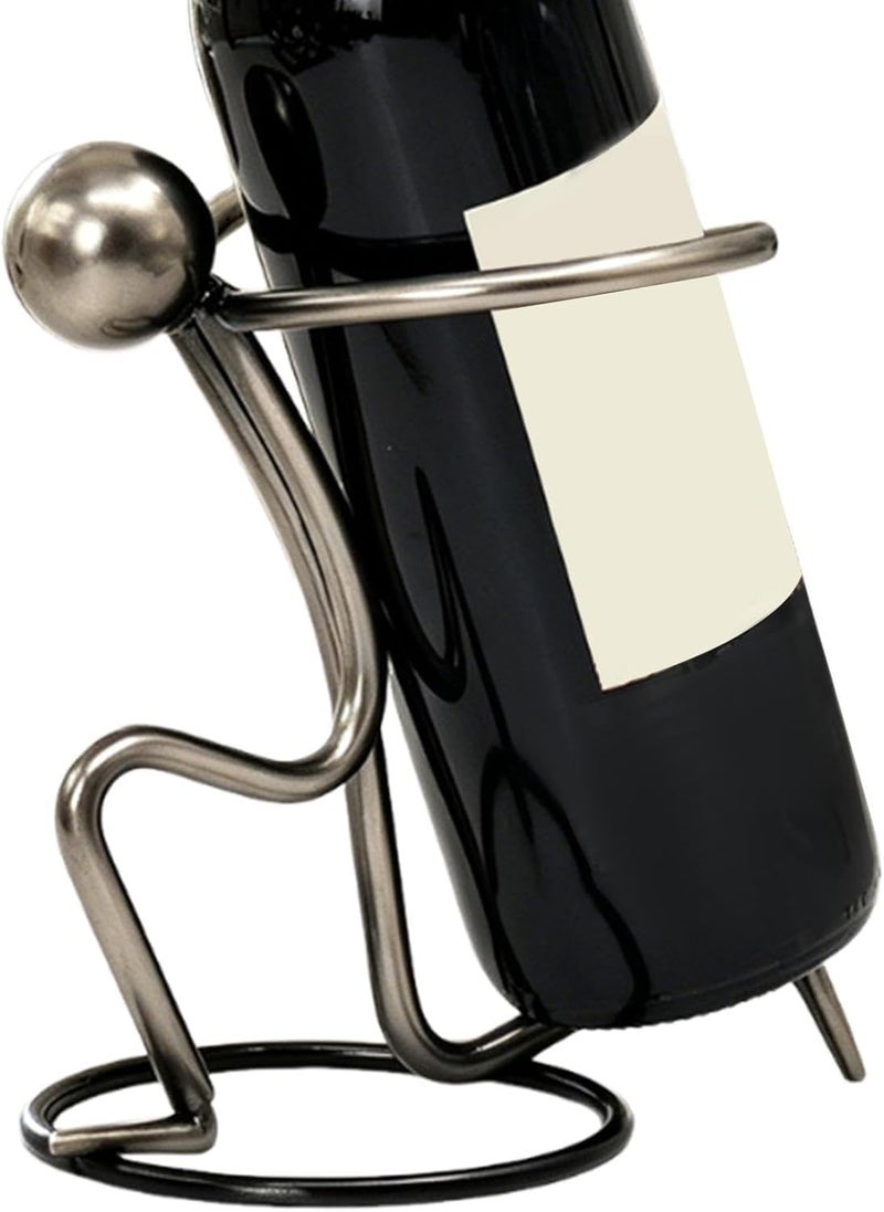 Wine Holder Countertop - Metal Table Decor | Champagne Bottle Stand | for Bartender Collector Entertainer Homeowner Dinner Party Kitchen Home Restaurant Office Apartment Hotels - Image 1