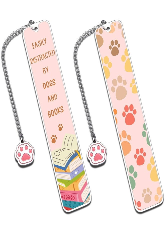 NUBARKO Dog Lovers Gifts for Women Corgi Golden Retriever Gifts for Girls Book Marks for Reading Women Pink Stuff Cute Bookmarks for Book Dog Lovers Gifts for Women Dog Themed Best Gifts for Dog Lover 2-Side - Image 1