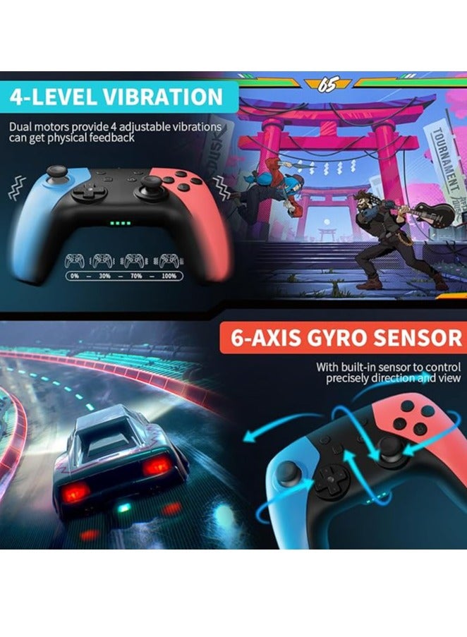 AceGamer وحدة تحكم لاسلكية لجهاز نينتندو سويتش/سويتش 2/لايت/OLED/ويندوز، عصا تحكم بتأثير هول لجهاز سويتش برو مع خاصية الاستيقاظ/التيربو/الاهتزاز/الأزرار الخلفية/قابلة للبرمجة - Image 5
