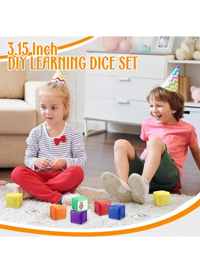Yilloog 6 Pcs 3.15 Inch DIY Photo Pocket Dice for Classroom Large Clear Foam Dice Education Playing Game Cubes Set 6 Sided Stacking Blocks Teacher Teaching Cubes Toys for School (Solid Color) - Image 3