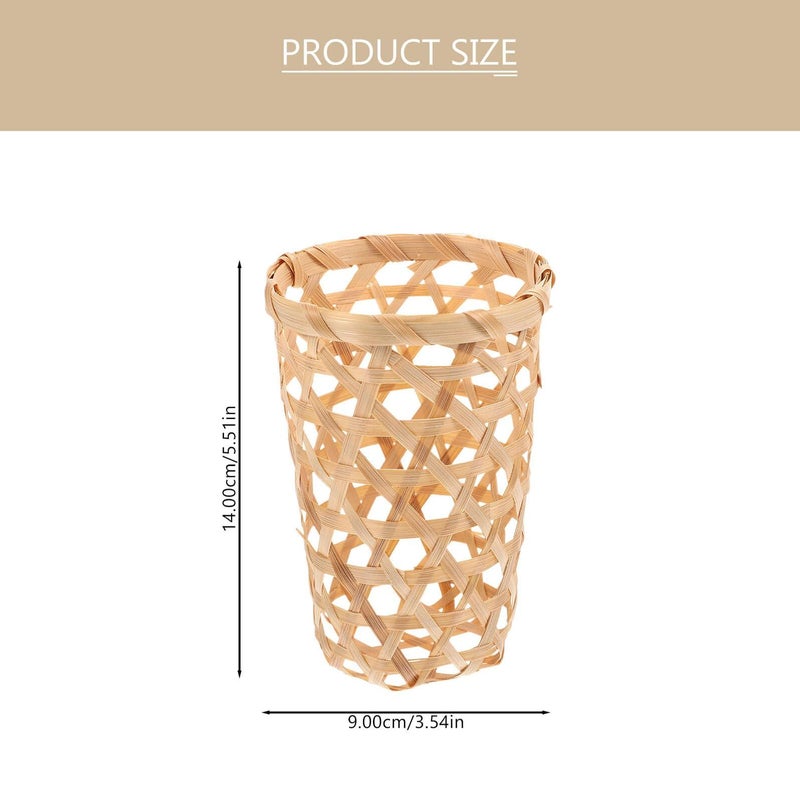 Natural Woven Storage Baskets Set of 4 Lightweight Rustic Fruit Kitchen Home Decor Organizer - Image 3