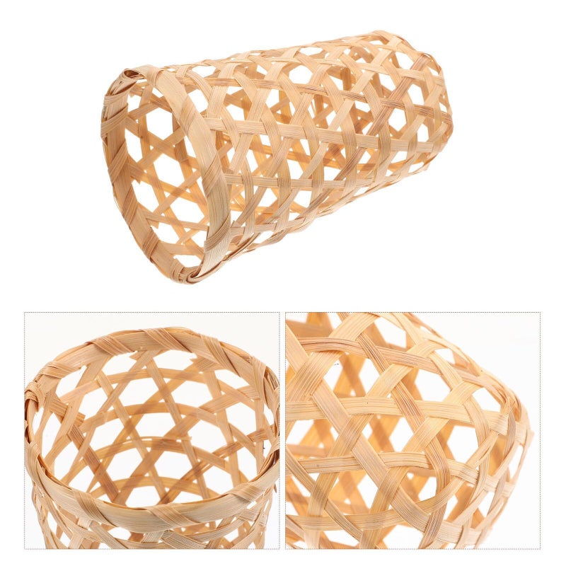 Natural Woven Storage Baskets Set of 4 Lightweight Rustic Fruit Kitchen Home Decor Organizer - Image 4