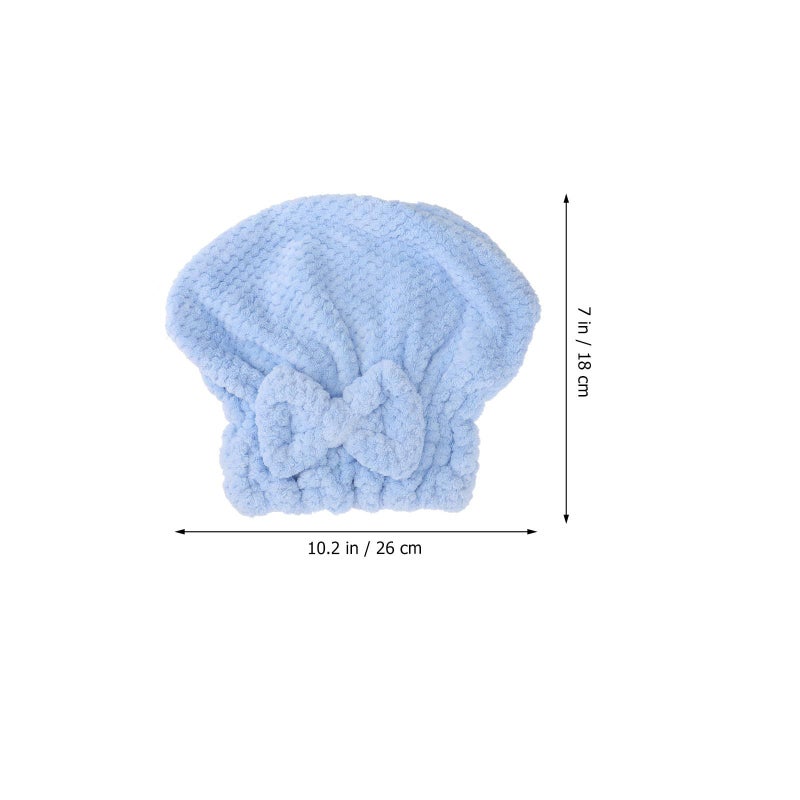 Coral Fleece Hair Drying Towels 3 Pack Soft Absorbent Quick Dry for Women - Image 3