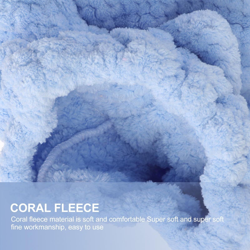 Coral Fleece Hair Drying Towels 3 Pack Soft Absorbent Quick Dry for Women - Image 5