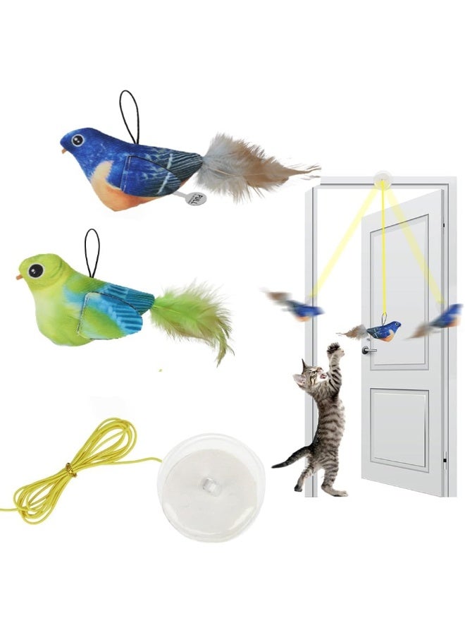 NeoStyle 2pcs Hanging Cat Toy, Door Hanging Cat Toy, Hanging Interactive Toys for Indoor Cats Kitten Play Chase Exercise (Shell shaped) - Image 1