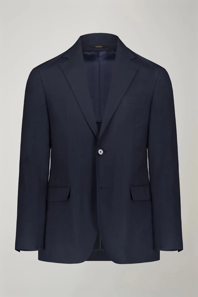 Doppelganger Blue Single-breasted cotton regular fit solid color suit - Blue for Men | Best Price UAE