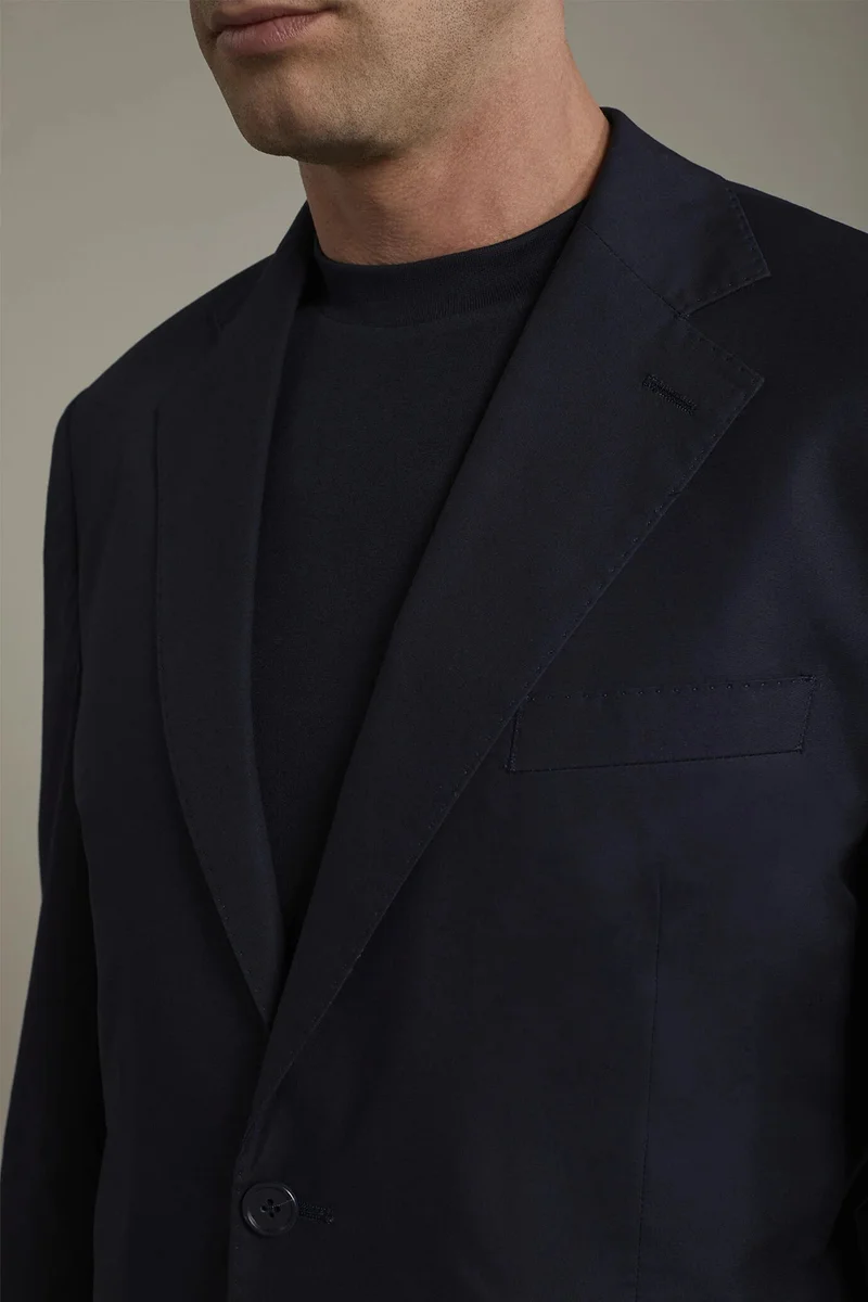 Doppelganger Blue Single-breasted cotton regular fit solid color suit - Blue for Men | Best Price UAE