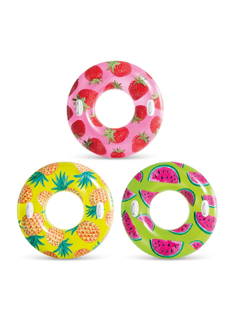 INTEX Tropical Fruit Inflatable Swim Tubes 42 inch - Assortment  - Image 1