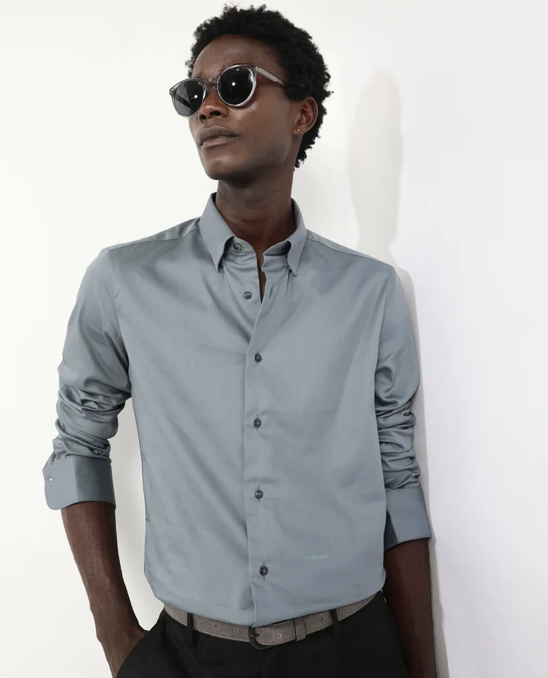 Rare Rabbit Men's Satin Stretch Shirt