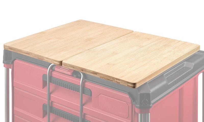 BPOPO 2 Pack Tables Fits for Milwaukee Packout Rolling Tool Box,Packout 2 & 3-Drawer Organizer,Heavy-Duty Work Surface with Mounting Feet, No-Drill Installation for Packout Accessories - Image 1