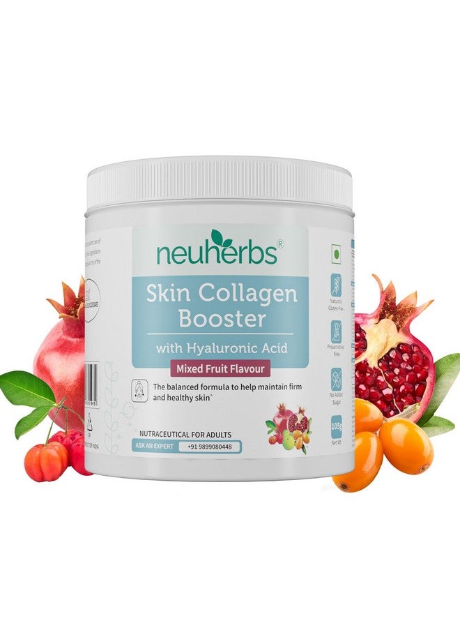 Neuherbs Neuherbs Collagen Supplement- 105 Gram ( Mixed Fruit, 15 Servings)|Collagen Powder for Women & Men with Biotin, Vitamin C, Vitamin E |Plant Based collagen booster blend with Antioxidant for Glowing & youthful skin.  - Image 1