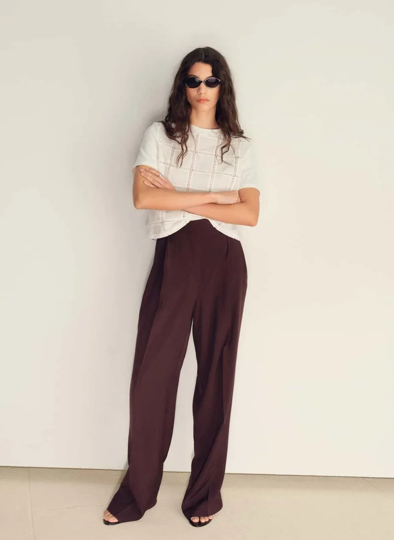 MANGO Embroidered Detail T-Shirt