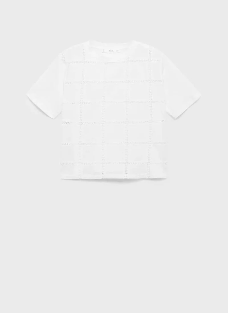 MANGO Embroidered Detail T-Shirt
