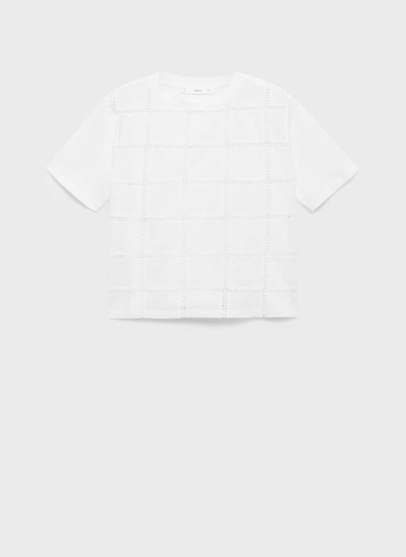 MANGO Embroidered Detail T-Shirt  - Image 5