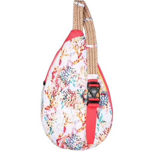 KAVU Paxton Pack Backpack Rope Sling Bag Floral Coral - Image 3