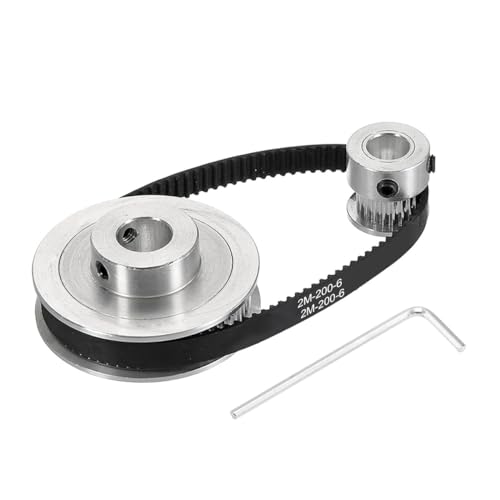 Serplex® Synchronous Wheel For 3D Printer Timing Pulley Printer Timing Gear for 3D Printer with FDM Tech 20 & 60 Teeth 8mm Bore Aluminum Timing Pulley with Length 200mm x6mm Belt - Image 1