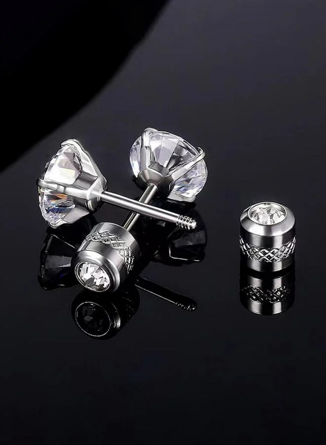 تايك تو أقراط دبوسية بتفاصيل كريستال