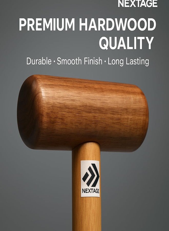 Nextage Premium Wooden Cricket Bat Knocking Mallet | Double-Sided Hard Wood Hammer for Bat Conditioning | Durable Bat Preparation Tool - Pack of 1 - Image 5