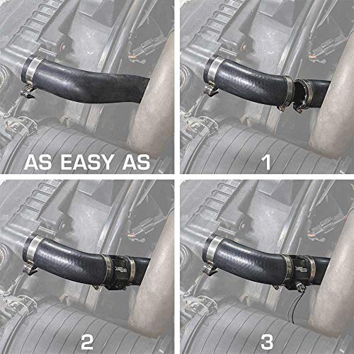 GLOWSHIFT محول توصيل خرطوم المبرد GlowShift 44mm 1-3/4" لمستشعر درجة حرارة سائل التبريد - يشمل مشابك الخرطوم - Image 3