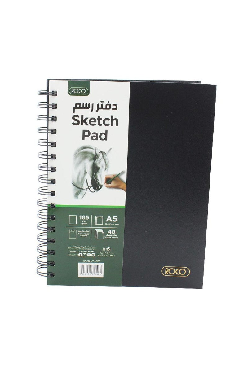 روكو دفتر رسم ١٦٥ جرامًا/م٢ أبيض A5 ٤٠ ورقة - Image 1