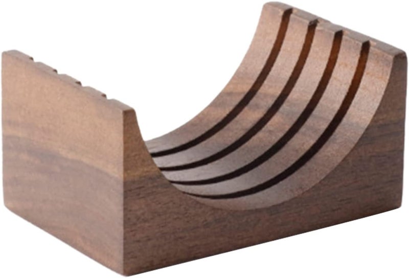 مرشح قابل لإعادة الاستخدام للقهوة من نوع Espresso-Puck Screen Walnut-Stand، مخصص لحاملات أكواب الإسبريسو (Espresso-Portafilter Holders)، مصنوع من الخشب، يناسب أحجام أكواب الإسبريسو 51/53/58 مم، ويحتوي على أربع شبكات. - Image 1