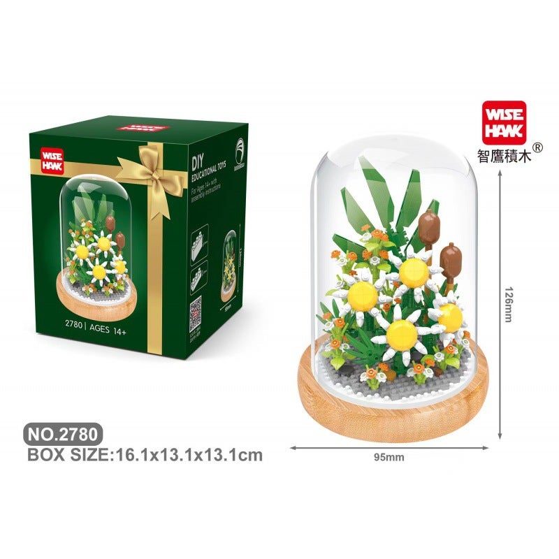 Zhiying 2775-2820 Small Particle Mother'S Day Handmade Gift Assembled Building Blocks Flower Belt Display Box Ins - Image 1