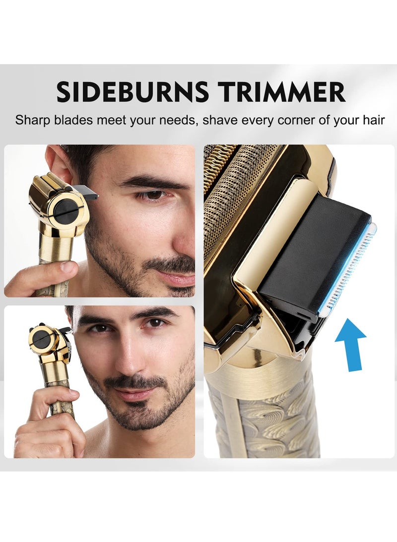 SYOSI Hair Clippers Electric Razor Set, Professional Beard Trimmer & Hair Clipper Kit for Men, Electric Cordless Hair Trimmer Beard Grooming Kit for Barbershop, Hair Salon, Gifts for Men Father - Image 4