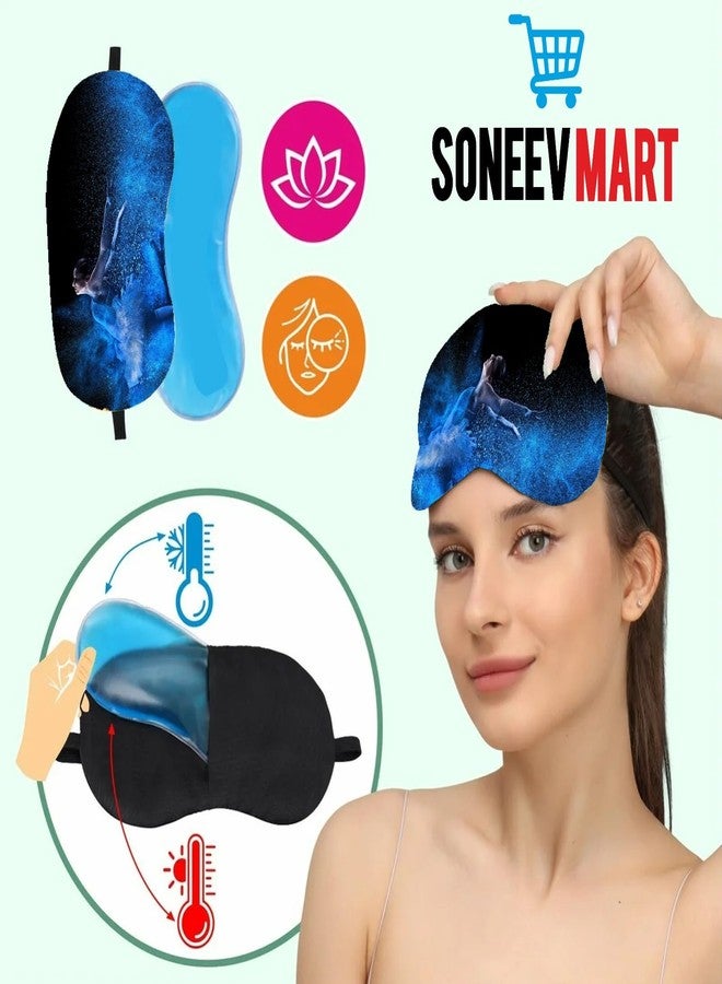 SONEEV MART قناع العين الجل الفاخر من سونيف مارت للاسترخاء المهدئ وتخفيف التوتر، قابل لإعادة الاستخدام، ومثالي للعلاج البارد، لعلاج انتفاخ العينين والهالات السوداء والصداع. - Image 3
