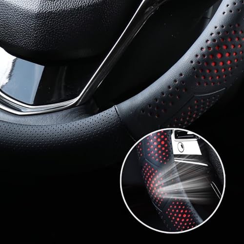 Yangday Leather Steering Wheel Cover for Toyota RAV4 Corolla Camry Highlander, 14.5-15 inches Car Steering Wheel Cover with Non-Slip Breathable (Blue) - Image 3