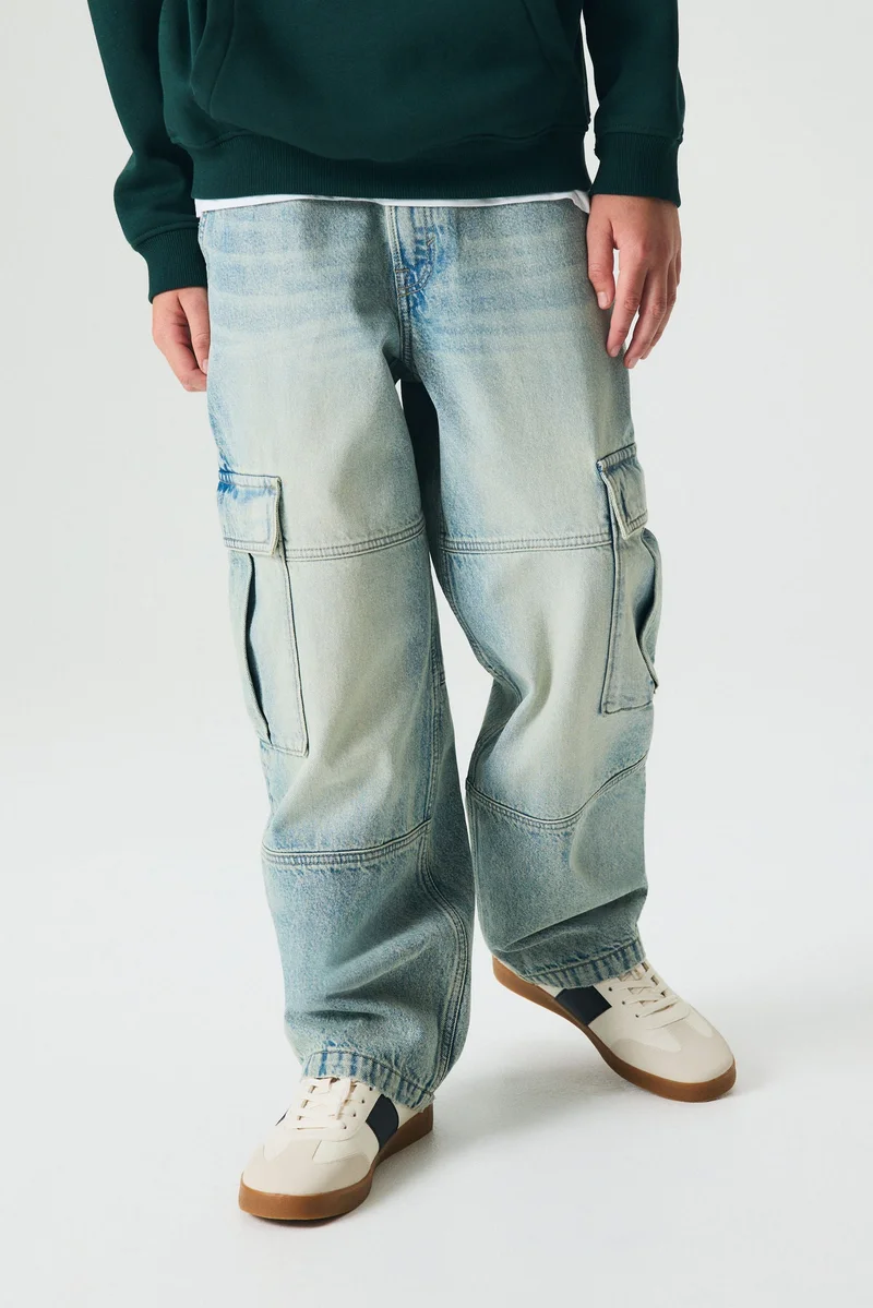 H&M Baggy Fit Cargo Jeans