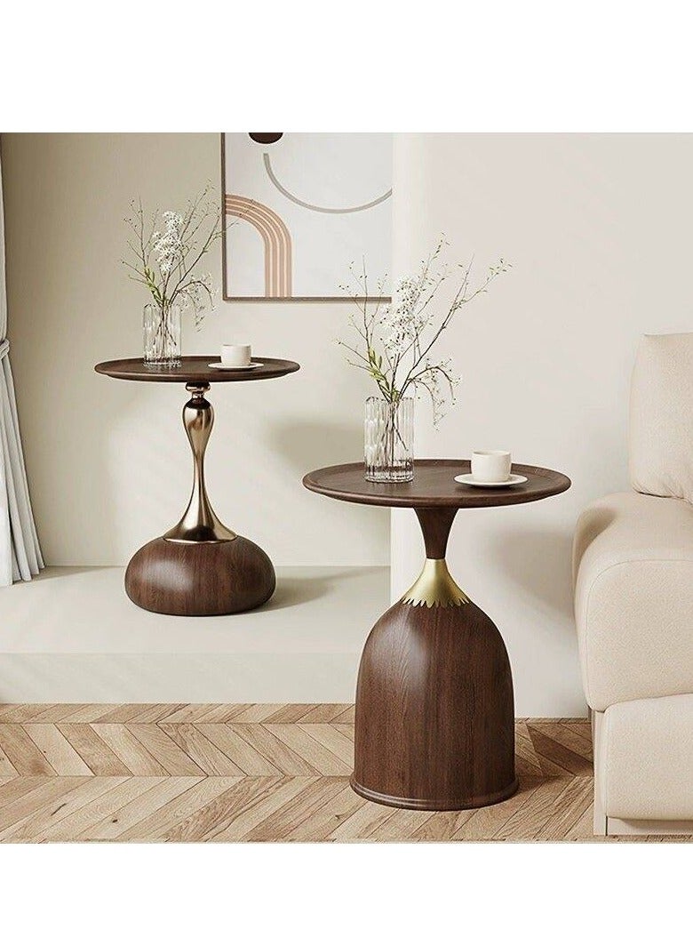 Beauenty Sofa Round Coffee Table Light Luxury Living Room Small Coffee Table - Image 3