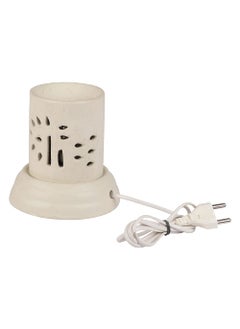 ASIAN AURA Asian Aura Handcrafted Ceramic Electric Cylindric Shaped Aroma Diffuser Oil BurnerOil Warmer for Home Fragrance White Diffuser  - Image 1