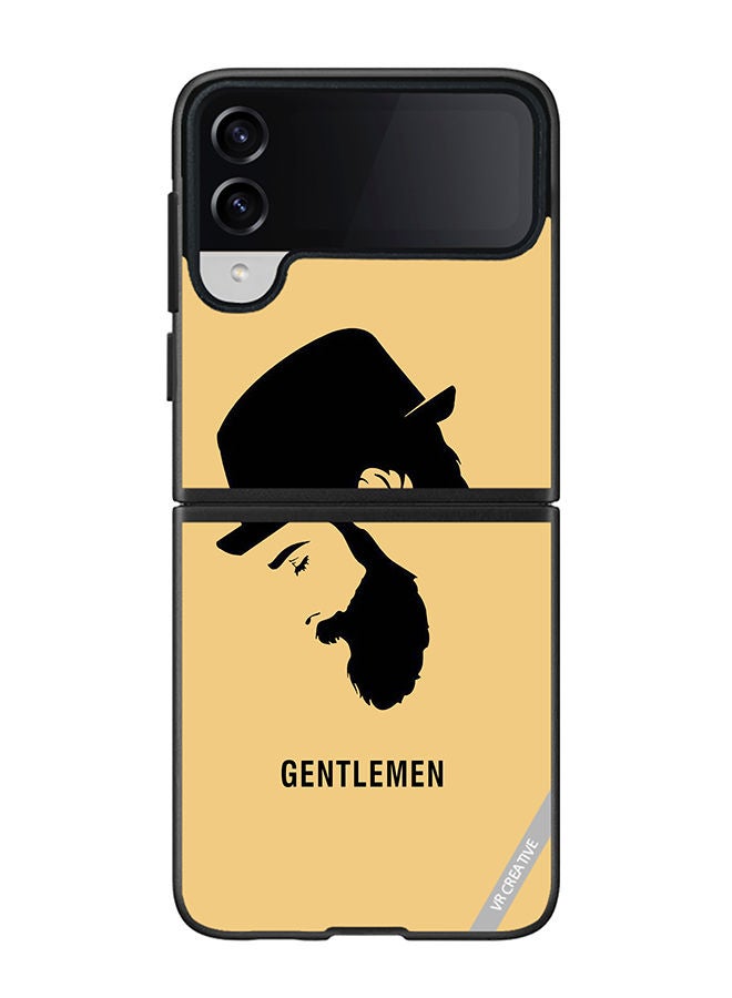 VR CREATIVE Protective Case Cover For Samsung Galaxy Z Flip4 Gentlemen Design Multicolour - Image 1