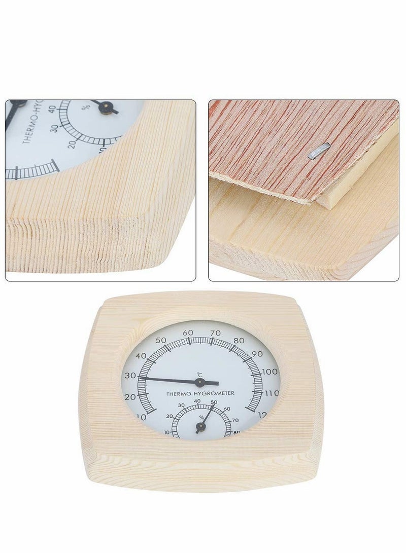 2-in-1 Wooden Sauna Thermometer & Hygrometer - Accurate Temperature & Humidity Meter for Sauna Accessories - Image 5