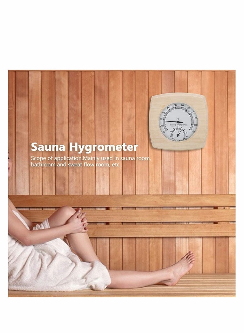 2-in-1 Wooden Sauna Thermometer & Hygrometer - Accurate Temperature & Humidity Meter for Sauna Accessories - Image 4
